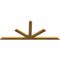 Ekena Millwork Saratoga Rough Sawn Timber Gable Bracket, Western Red Cedar, 84"W x 35"H x 2"D x 4"F, 10/12 Pitch GBW084X35X0204SAR00RWR - alternate 2